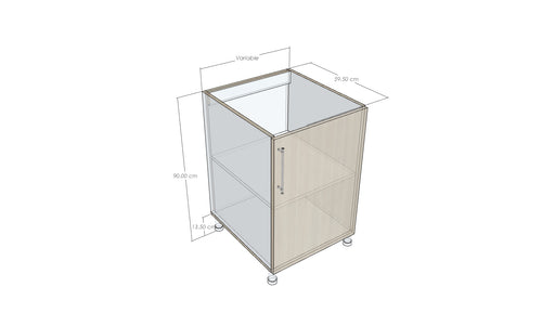 Módulo Bajo de melamina hidrófuga (1 puerta)